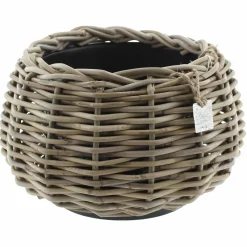 Van Der Leeden Planten/bloemen Mand - Rotan -d30 X H19 Cm