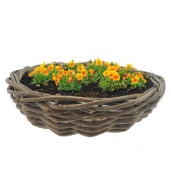 Van Der Leeden Terrasschaal -rotan Gevlochten - D41xh12 Cm - Mand