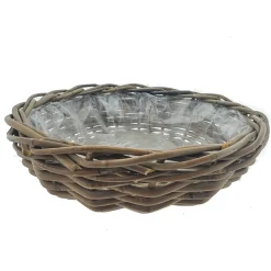 Van Der Leeden Terrasschaal -rotan Gevlochten - D41xh12 Cm - Mand