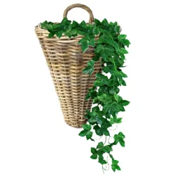 Van Der Leeden Wandhanger Mand - Bruin - 30 X 26 X 37 Cm - Rotan