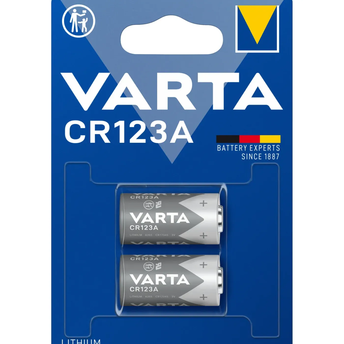 Varta alkalinebatterij Lithium Cylindrical CR123A 2st
