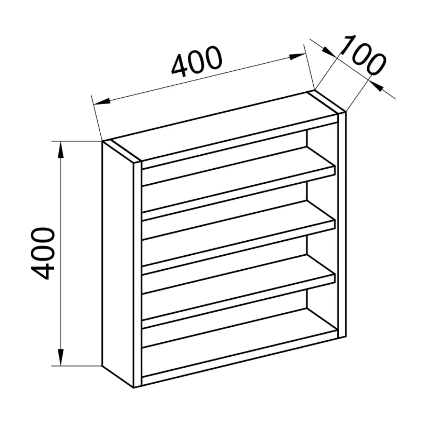 Vcm Keuken Bovenkast Esaldi H. 40 X B. 40 X T. 10 Cm