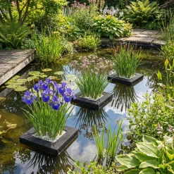 vdvelde - Vijver Planteneiland Set 3-delig - 12 Waterplanten - Waterzuiverend