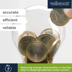 Velleman Energiemeter Din 3 Fasen, Stroommeter, Kwh Meter Voor Din-railmontage
