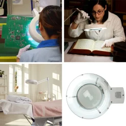 Velleman Loeplamp met klem, zwenkarm, aan/uit-schakelaar, Metaal