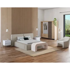 Vente-unique Bankje Calvelo Beige - L 110cm X B 41cm X H 46cm