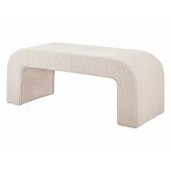 Vente-unique Bankje Calvelo Beige - L 110cm X B 41cm X H 46cm