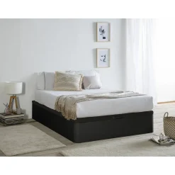 Vente-unique Bedbodem Met Opbergruimte Hestia Zwart - L 200cm X B 120cm X H 30cm
