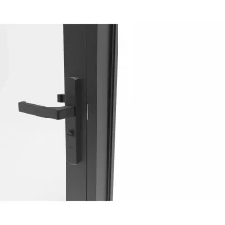 Vente-unique Deur Blok Closida Zwart - L 73cm X B 3.5cm X H 204cm