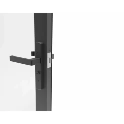 Vente-unique Deur Blok Closida Zwart - L 73cm X B 3.5cm X H 204cm
