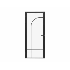 Vente-unique Deur Blok Closida Zwart - L 73cm X B 3.5cm X H 204cm
