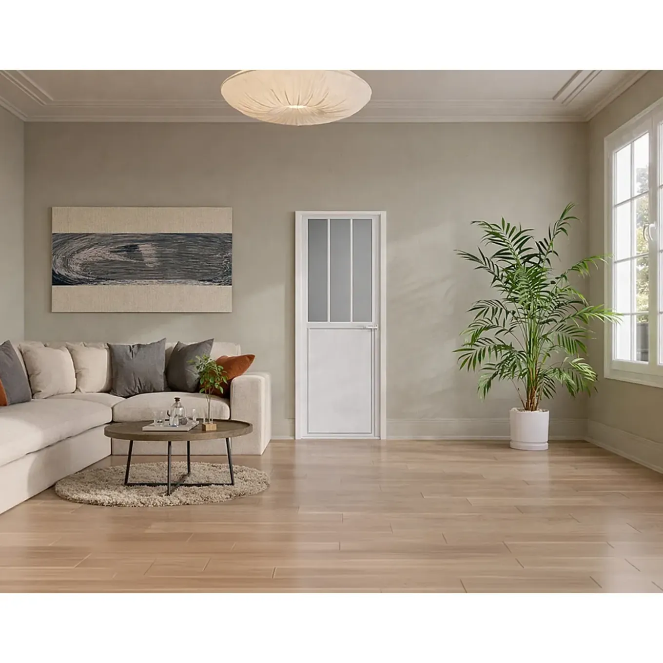 Vente-unique Deur Blok Ermelo Wit - L 73cm X B 3.5cm X H 204cm