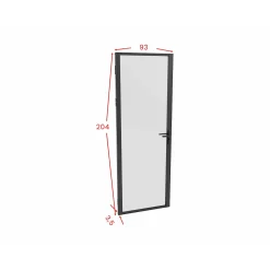 Vente-unique Deur Blok Loxton Zwart - L 93cm X B 3.5cm X H 204cm
