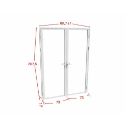 Vente-unique Deur Blok Loxton Wit - L 73cm X B 3.5cm X H 204cm