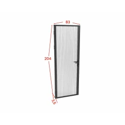 Vente-unique Deur Blok Loxton Zwart - L 83cm X B 3.5cm X H 204cm