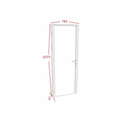 Vente-unique Deur Blok Loxton Wit - L 73cm X B 3.5cm X H 204cm