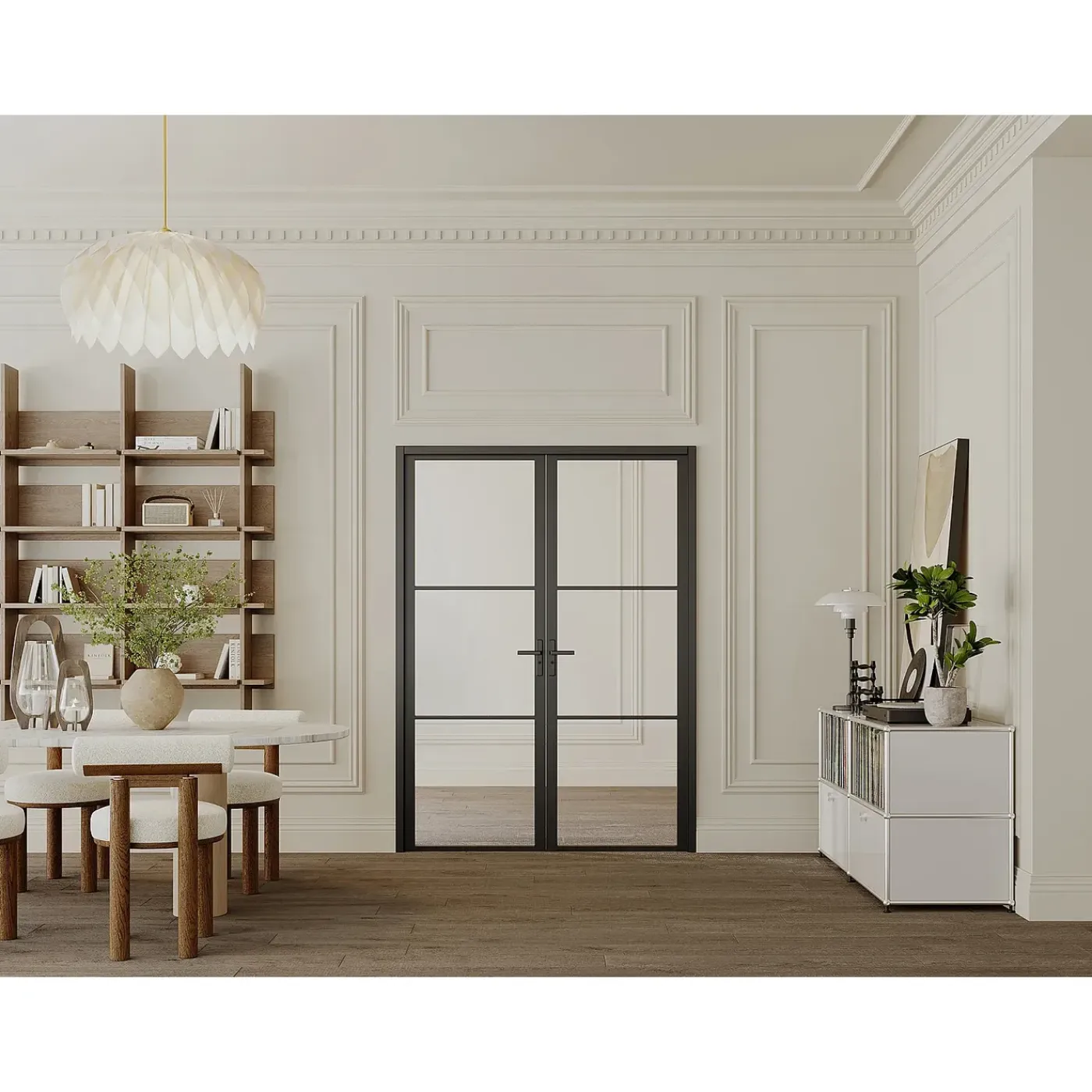 Vente-unique Deur Blok Maseru Zwart - L 93cm X B 3.5cm X H 204cm