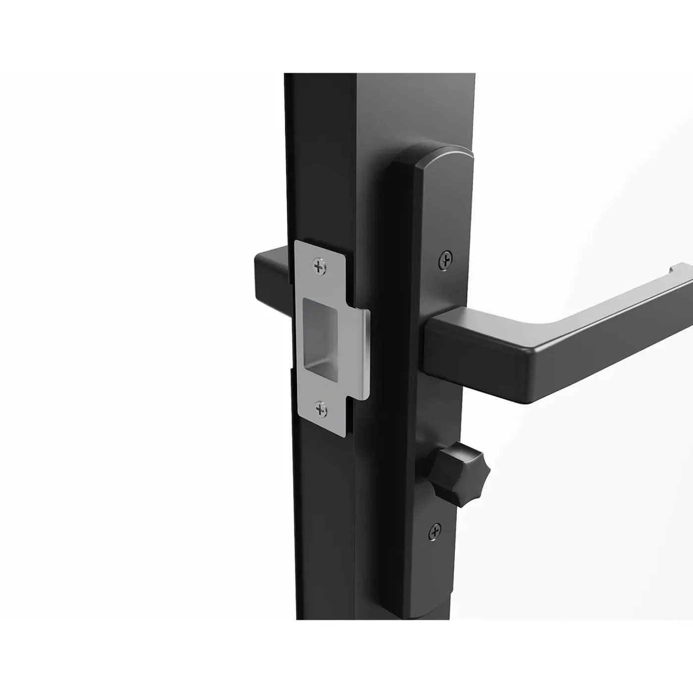 Vente-unique Deur Blok Maseru Zwart - L 93cm X B 3.5cm X H 204cm