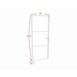Vente-unique Deur Blok Maseru Wit - L 83cm X B 3.5cm X H 204cm