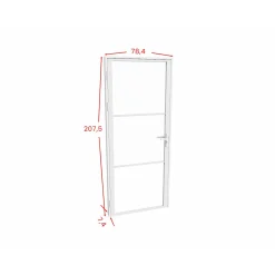 Vente-unique Deur Blok Maseru Wit - L 73cm X B 3.5cm X H 204cm