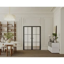 Vente-unique Deur Blok Seroto Zwart - L 73cm X B 3.5cm X H 204cm