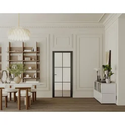 Vente-unique Deur Blok Seroto Zwart - L 83cm X B 3.5cm X H 204cm