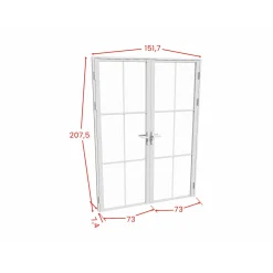 Vente-unique Deur Blok Seroto Wit - L 73cm X B 3.5cm X H 204cm
