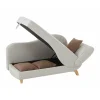 Vente-unique Eenpersoons Slaapbank Penelope Beige Links - L 160cm X B 80cm X H 81cm
