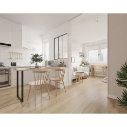 Vente-unique Glazen Binnenraam Bayview Zwart - L 90cm X B 3.5cm X H 105cm