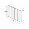 Vente-unique Glazen Binnenraam Bayview Zwart - L 120cm X B 3.5cm X H 105cm