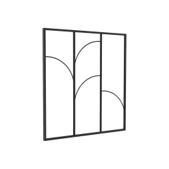 Vente-unique Glazen Binnenraam Olena Zwart - L 120cm X B 3.5cm X H 130cm