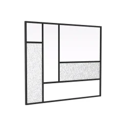 Vente-unique Glazen Binnenraam Fairview Zwart - L 150cm X B 3.5cm X H 130cm