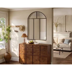 Vente-unique Glazen Binnenraam Arluna Zwart - L 90cm X B 3.5cm X H 130cm