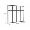 Vente-unique Glazen Binnenraam Mavora Zwart - L 120cm X B 3.5cm X H 105cm
