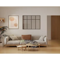 Vente-unique Glazen Binnenraam Mavora Zwart - L 120cm X B 3.5cm X H 105cm