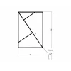 Vente-unique Glazen Binnenraam Fazenda Zwart - L 90cm X B 3.5cm X H 130cm