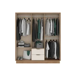 Vente-unique Kast Feova Beige - L 162cm X B 46.5cm X H 182cm