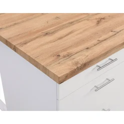 Vente-unique Keukeneiland Alegrita Beige - L 126cm X B 104cm X H 80cm