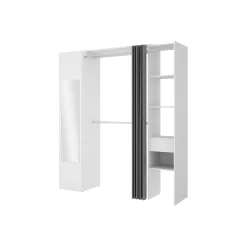 Vente-unique Open Kledingkast Bertrand Wit - L 177.5cm X B 50cm X H 205cm