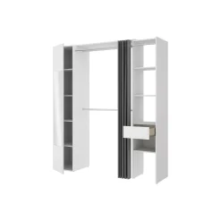 Vente-unique Open Kledingkast Bertrand Wit - L 177.5cm X B 50cm X H 205cm