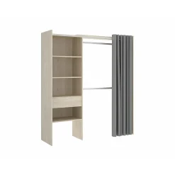 Vente-unique Open Kledingkast Laurent Natuurlijk Licht - L 110cm X B 50cm X H 205cm