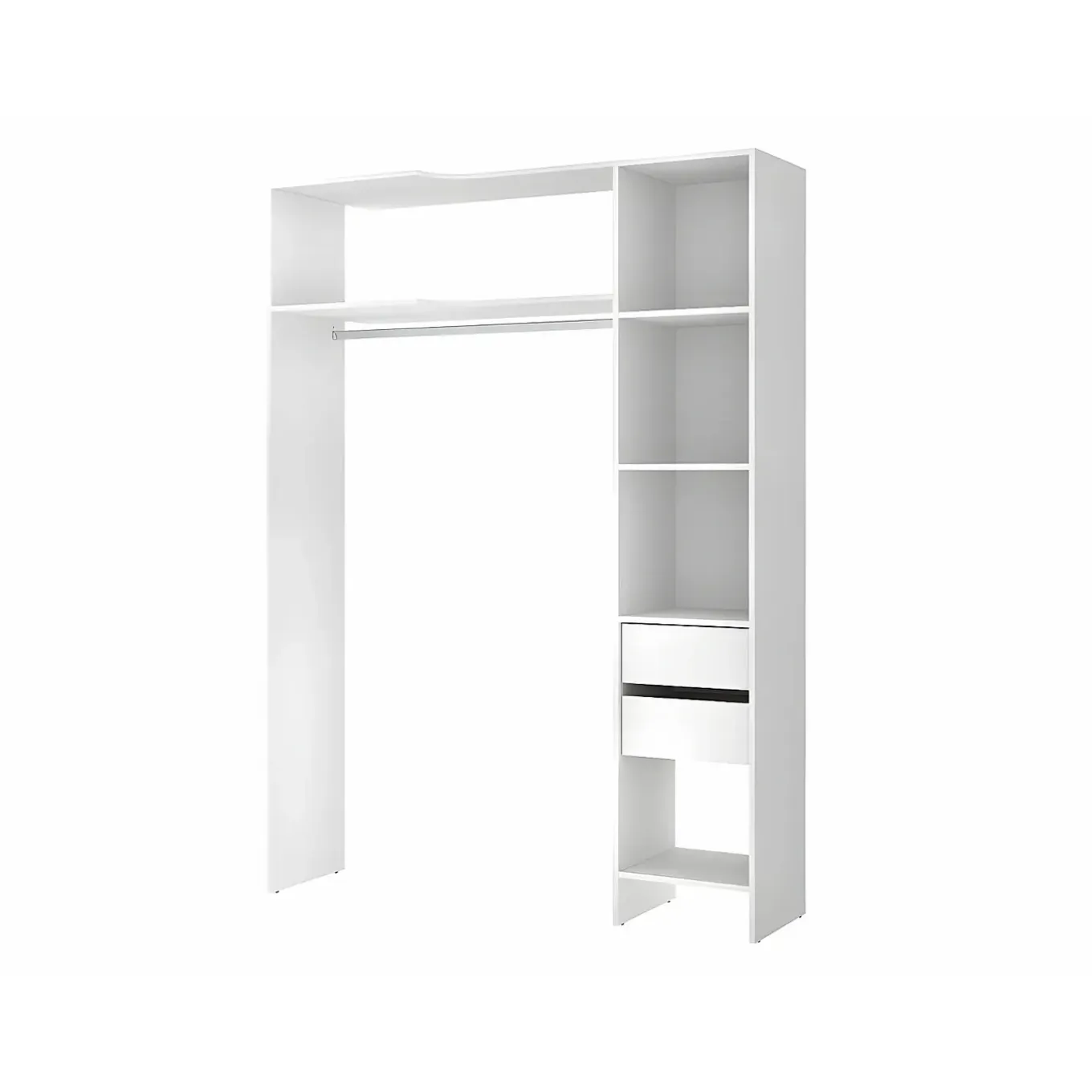 Vente-unique Open Kledingkast Gontran Wit - L 164cm X B 141cm X H 205cm