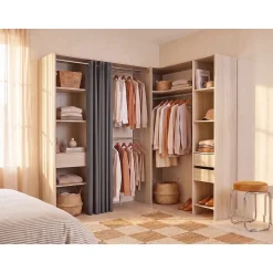Vente-unique Open Kledingkast Gontran Beige - L 164cm X B 141cm X H 205cm