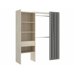 Vente-unique Open Kledingkast Gontran Beige - L 164cm X B 141cm X H 205cm