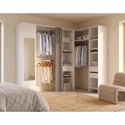 Vente-unique Open Kledingkast Bertrand Wit - L 231.5cm X B 141cm X H 205cm