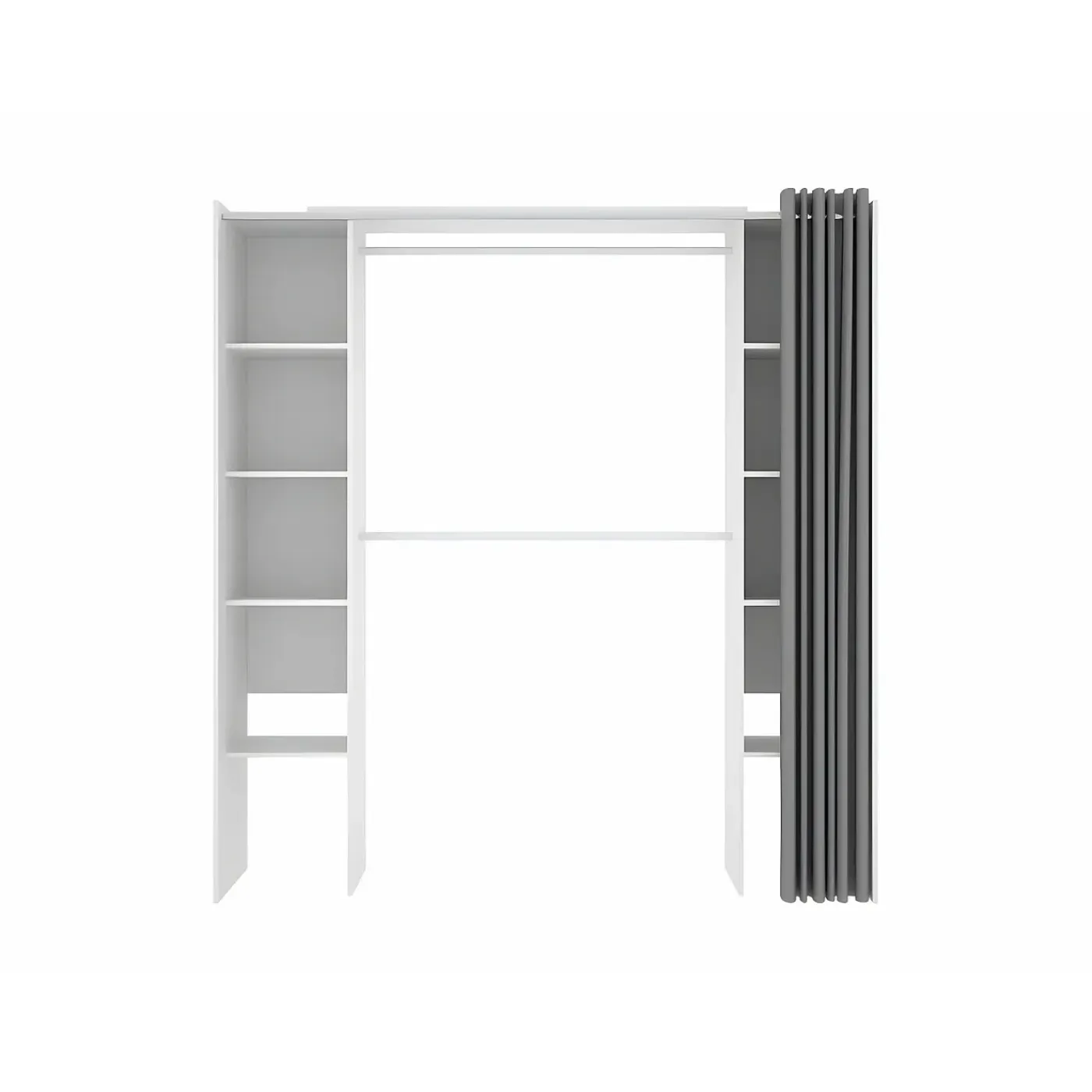 Vente-unique Open Kledingkast Dorian Wit - L 110cm X B 50cm X H 205cm