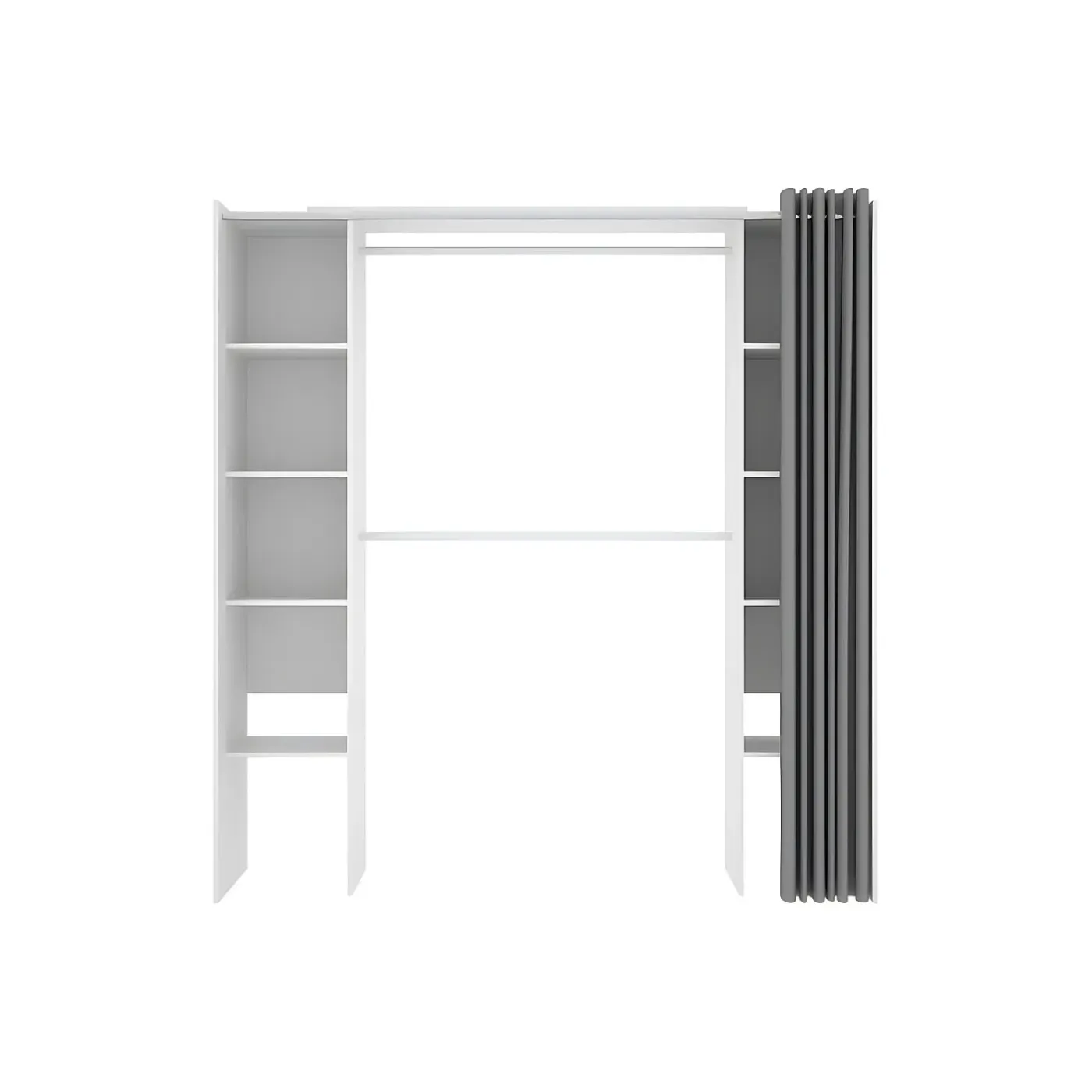Vente-unique Open Kledingkast Dorian Wit - L 110cm X B 50cm X H 205cm