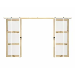 Vente-unique Schuifdeur Acosta Beige - L 83cm X B 3.5cm X H 205cm