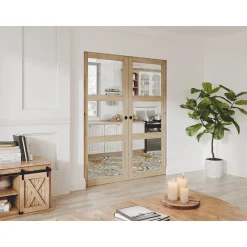 Vente-unique Schuifdeur Acosta Beige - L 83cm X B 3.5cm X H 205cm
