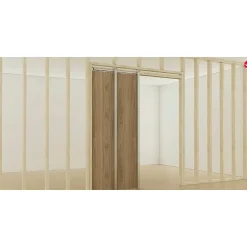 Vente-unique Schuifdeur Acosta Beige - L 83cm X B 3.5cm X H 205cm